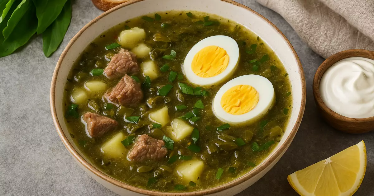 Кисленький, ароматний, як у бабусі! Рецепт ідеального зеленого борщу