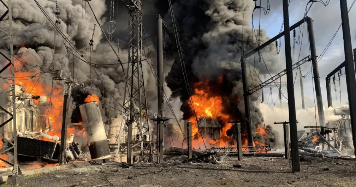 Ракети і дрони: ворог масовано атакує Бурштинську ТЕС — моніторингові канали