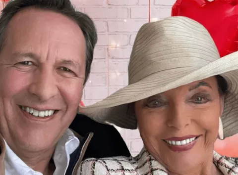 92-річна Джоан Коллінз з’явилася з чоловіком, молодшим на 31 рік — фото